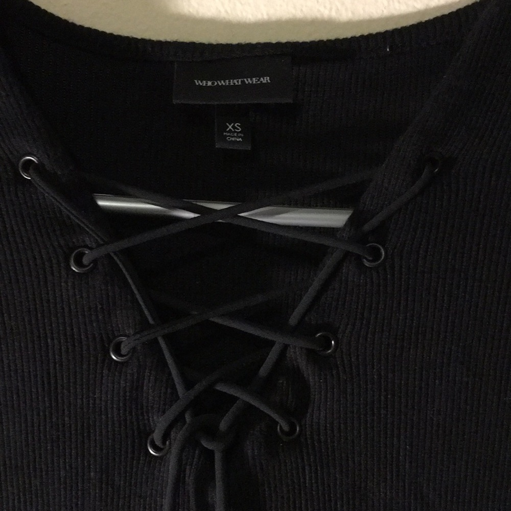 Whowhatwear long sleeve lace shirt